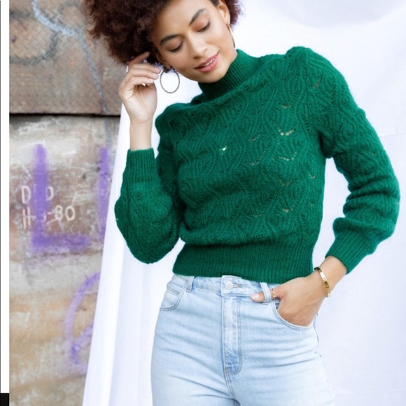 Astr Sweaters - ASTR WOOL JUNIPER GREEN SWEATER